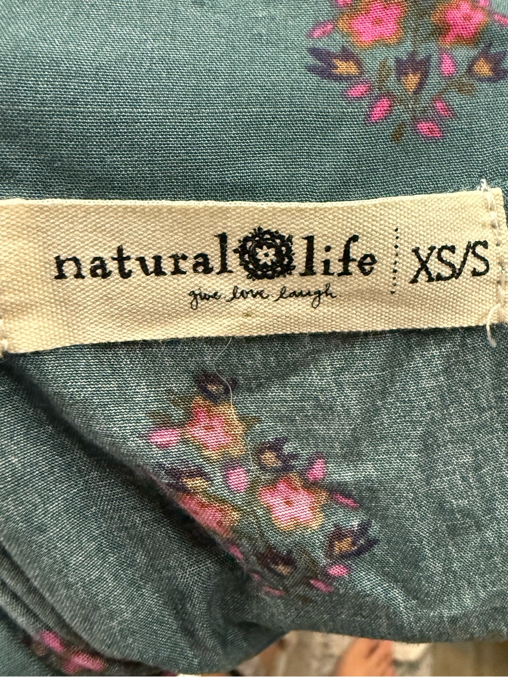 NATURAL LIFE Teal Tiered Maxi Dress with Short Sleeves - Picture 6 of 8